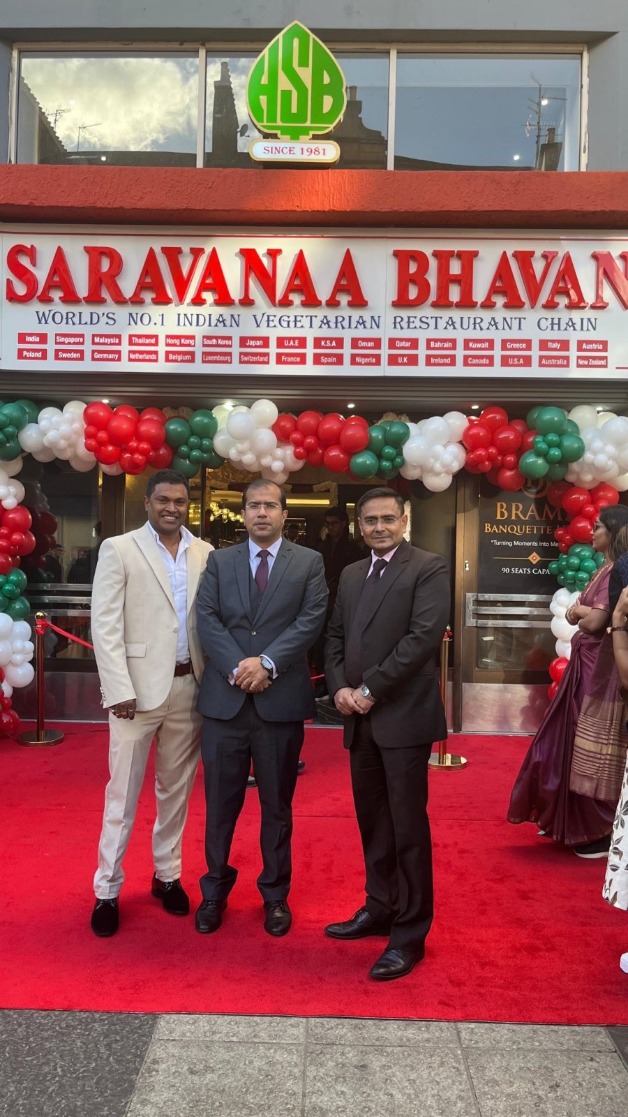 Consul General was happy to inaugurate the first branch of Saravanaa Bhavan in Scotland, located in Glasgow.