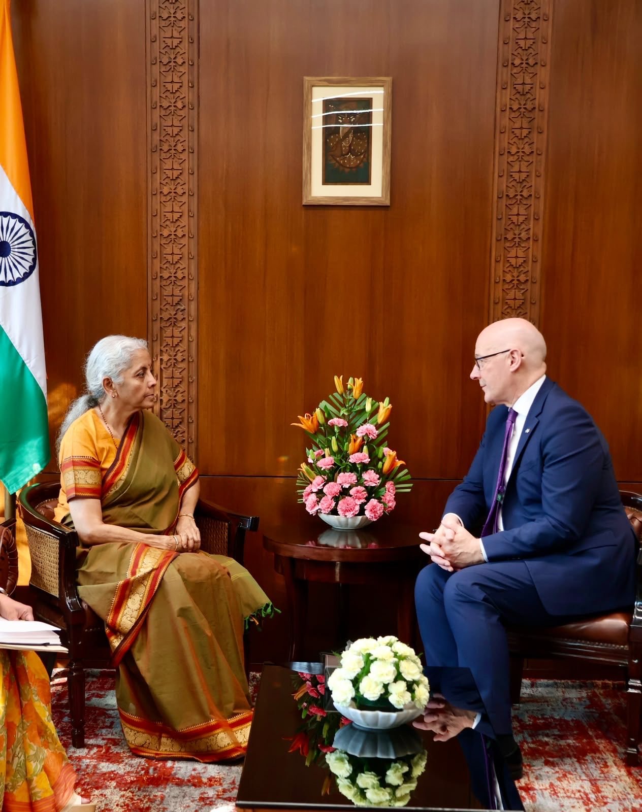 Union Finance Minister Smt. Nirmala Sitharaman met Scotland’s First Minister Rt. Hon. John Swinney in New Delhi today.