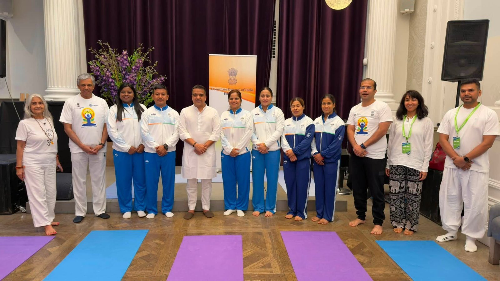 Special Yoga session for Indian and Scottish athletes and officials on the sidelines of the Glasgow 2026 Commonwealth Games.