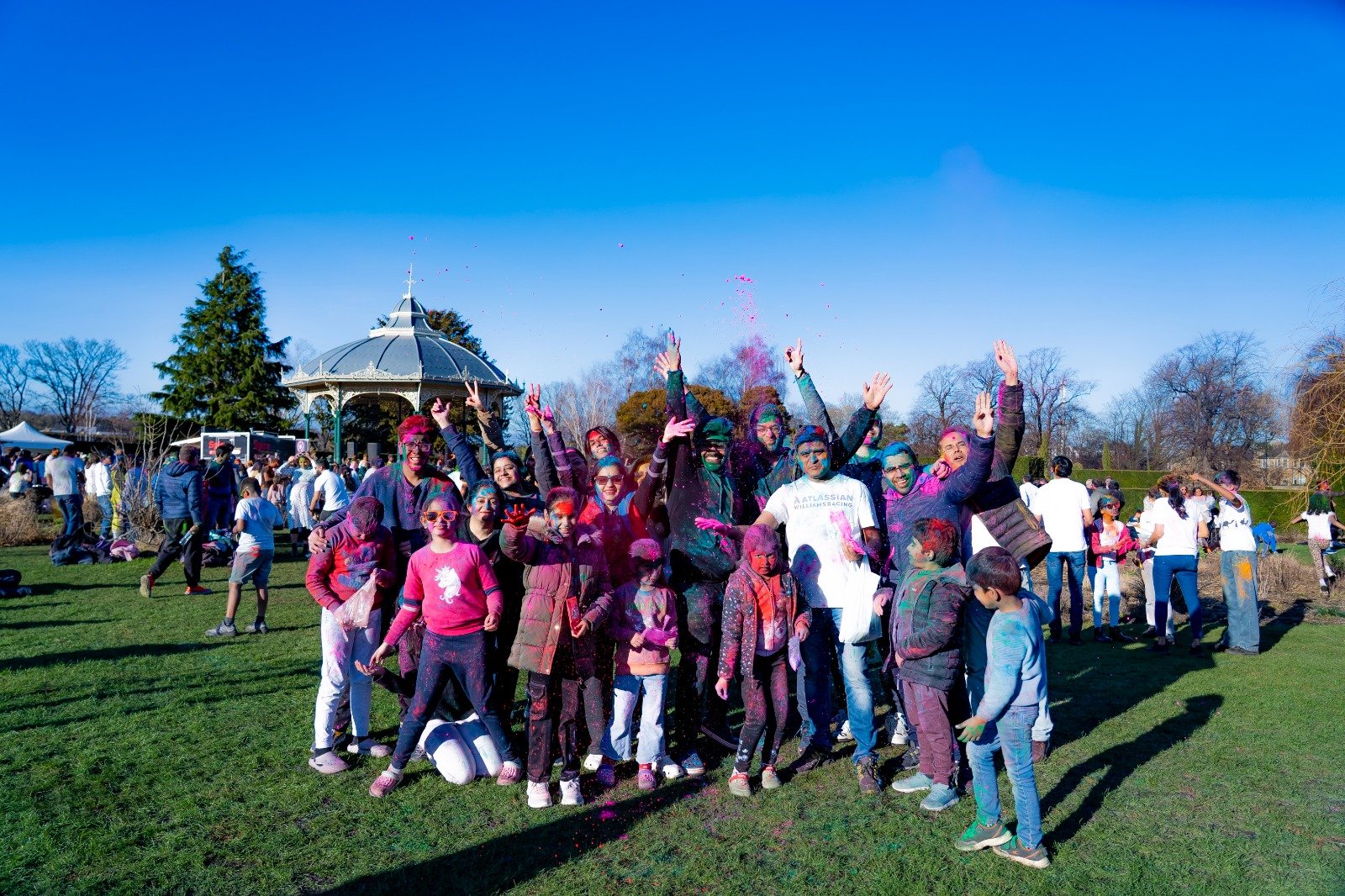 Holi celebration at Saughton Park, Edinburgh