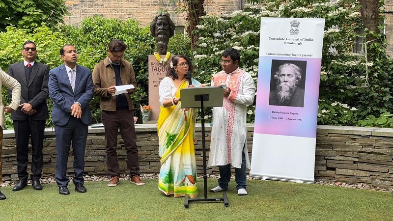 165th birth anniversary of Gurudev Rabindranath Tagore at Sandeman Garden, Royal Mile, Edinburgh.