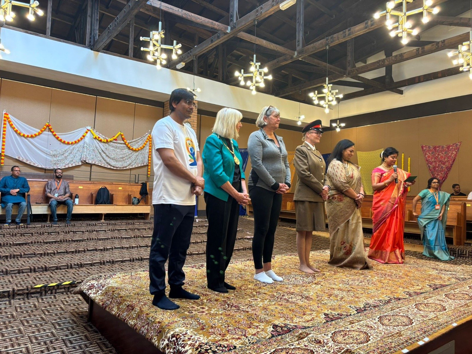 Consul & Vice Consul joined the Yoga events in Hindu Mandir & Mother Earth Temple, Glasgow.