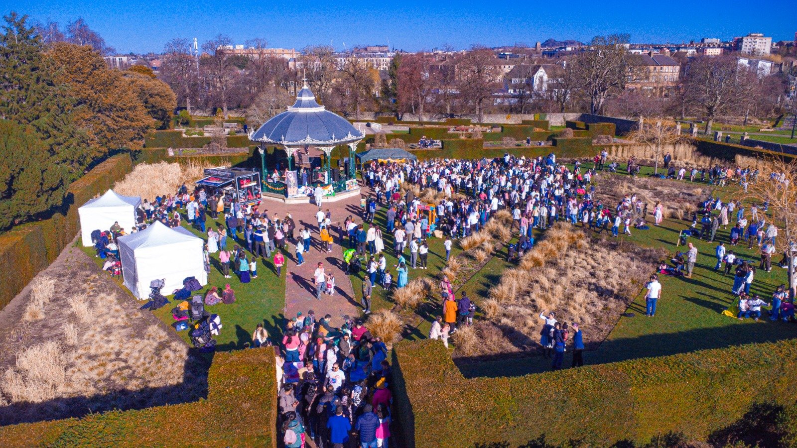 Holi celebration at Saughton Park, Edinburgh