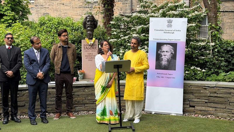 165th birth anniversary of Gurudev Rabindranath Tagore at Sandeman Garden, Royal Mile, Edinburgh.
