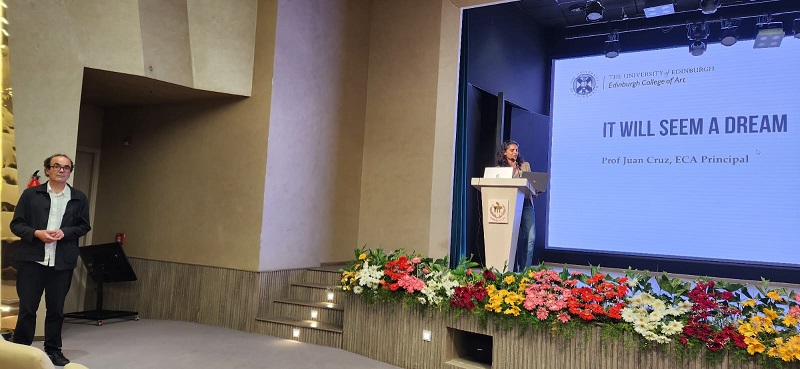 Prof. Juan Cruz delivered a talk and had a fruitful discussion with management and faculty of Srishti School of Art Design and Technology, Bengaluru
