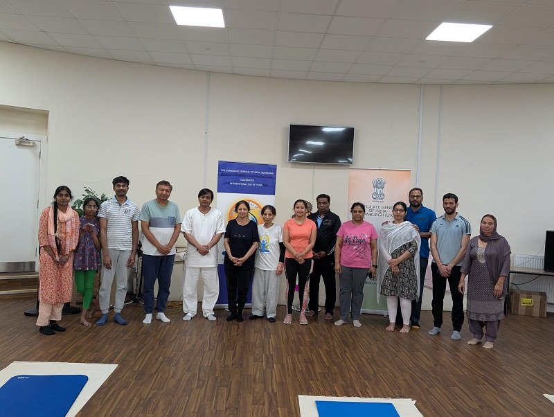 Vice Consul joined a vibrant yoga session at Edinburgh Hindu Mandir And Cultural Centre