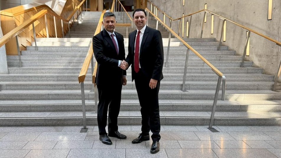 High Commissioner of India Shri. Vikram Doraiswami met Anas Sarwar, Leader of Scottish Labour Party.