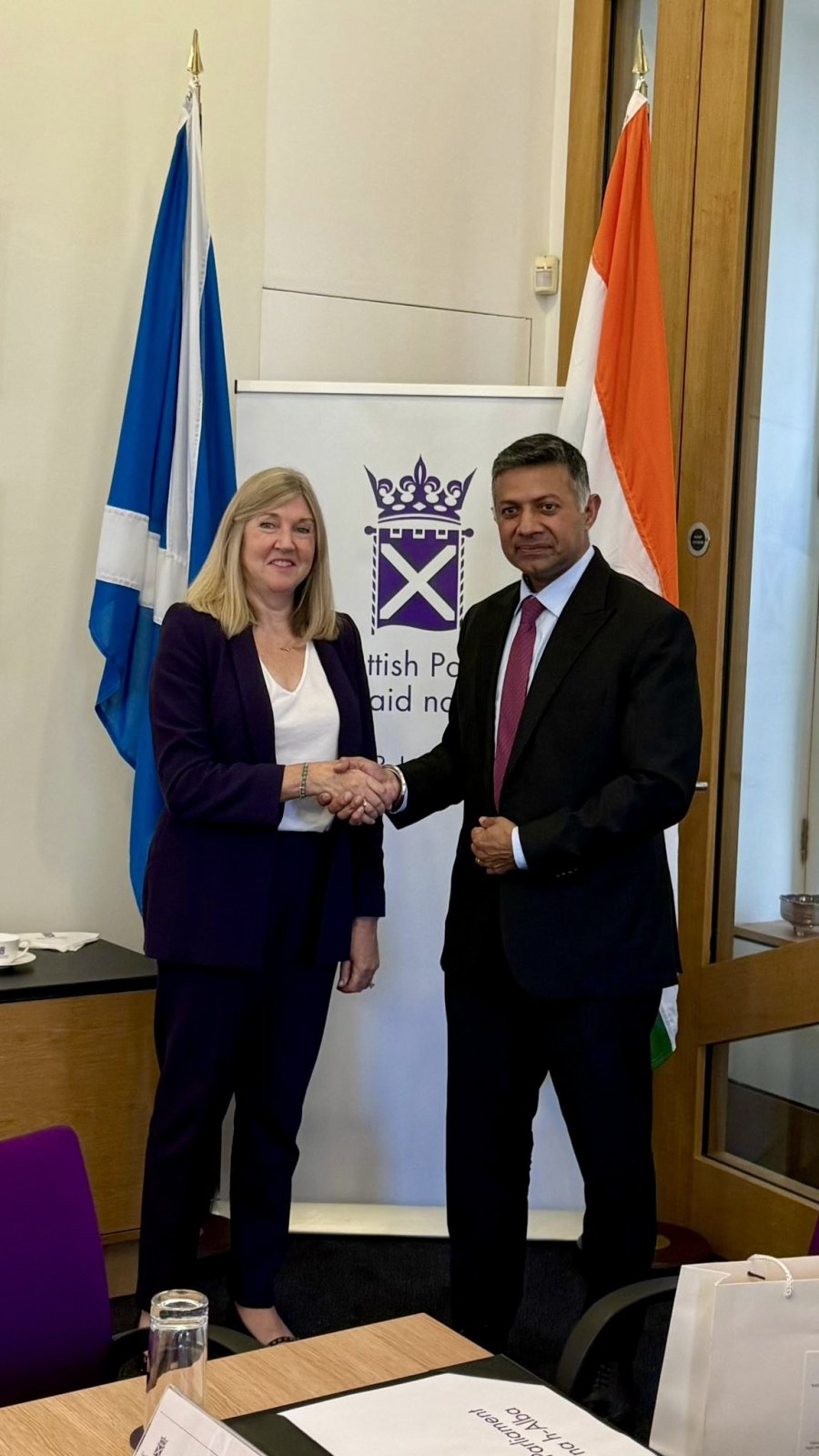 High Commissioner of India Shri. VIkram Doraiswami met Ms. Alison Johnstone, MSP, Presiding Officer, The Scottish Parliament.