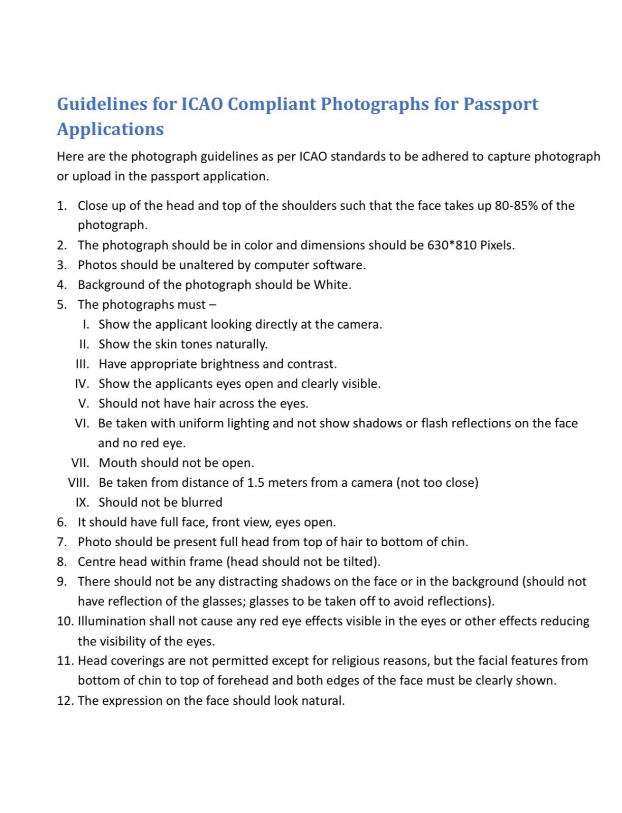 Advisory for Passport Applicants
