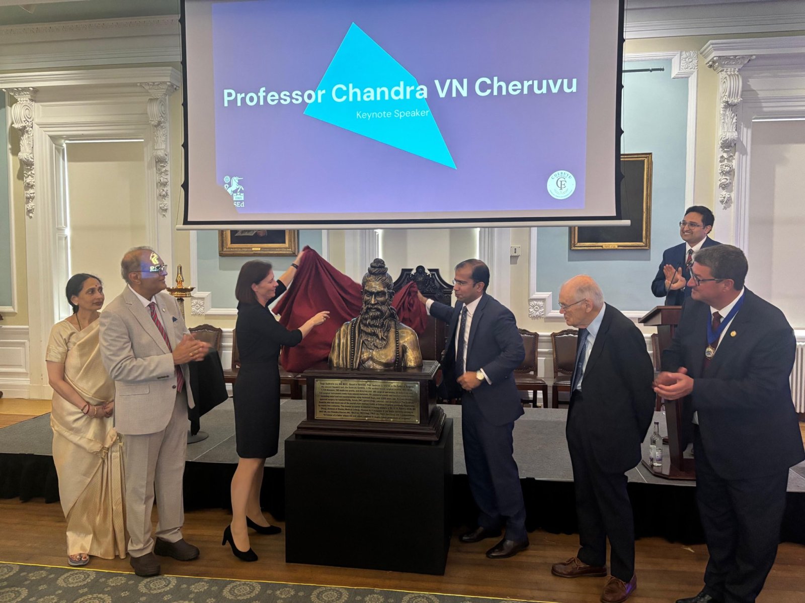 Consul General unveiled the bronze sculpture of Sage Sushruta, revered as the Father of Surgery, at the Royal College of Surgeons of Edinburgh.