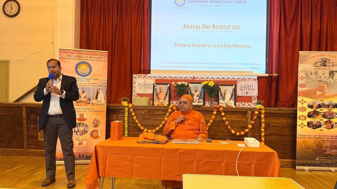 Consul General attended the Annual Day Retreat organised by the Ramakrishna Vedanta Centre Scotland in Edinburgh.
