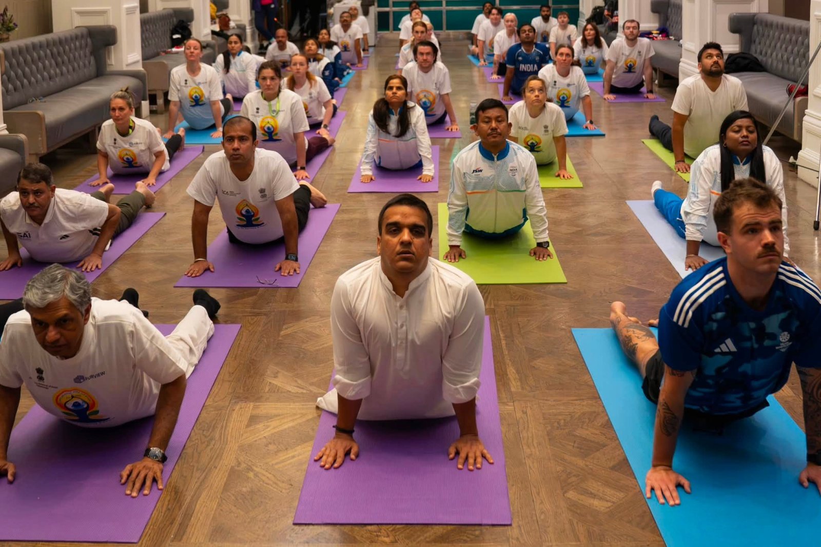 Special Yoga session for Indian and Scottish athletes and officials on the sidelines of the Glasgow 2026 Commonwealth Games.