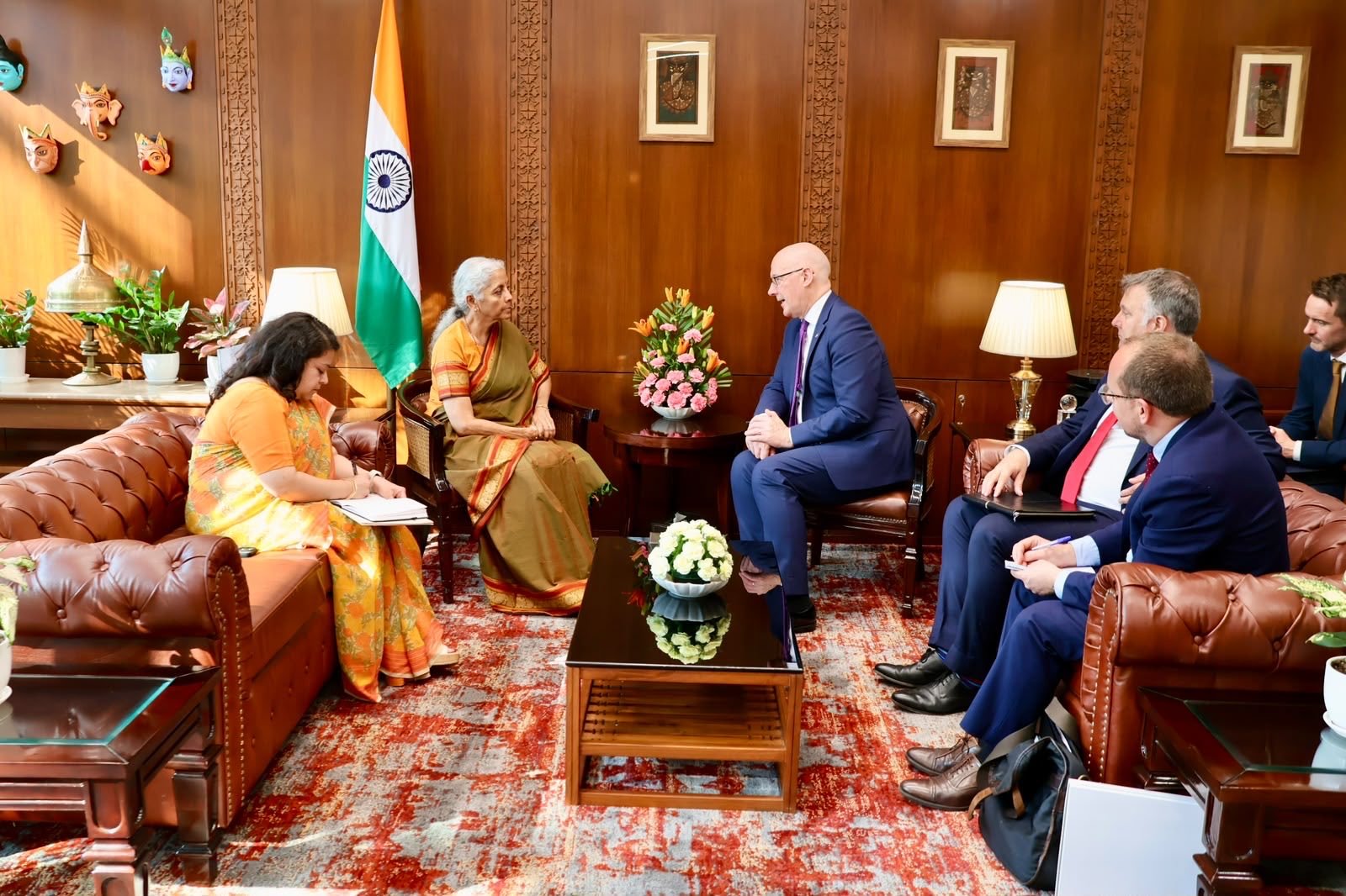 Union Finance Minister Smt. Nirmala Sitharaman met Scotland’s First Minister Rt. Hon. John Swinney in New Delhi today.