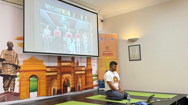 The Consulate organised a truly energising Suryathon, 108 Surya Namaskars