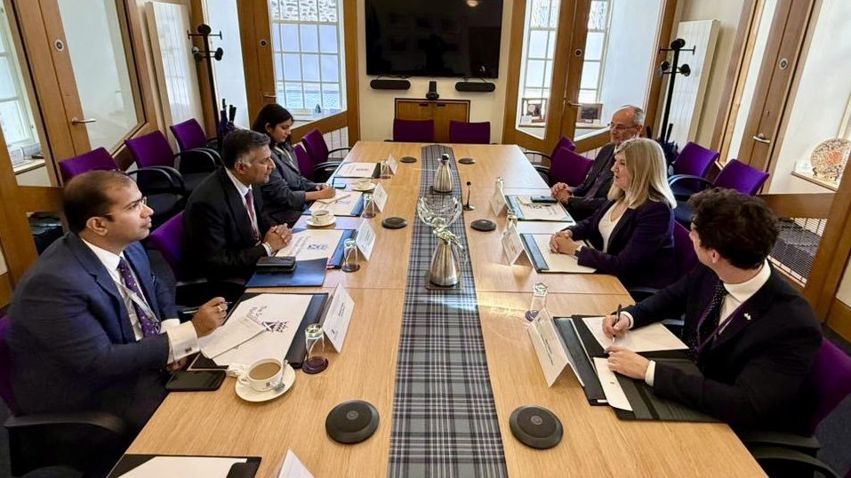 High Commissioner of India Shri. VIkram Doraiswami met Ms. Alison Johnstone, MSP, Presiding Officer, The Scottish Parliament.