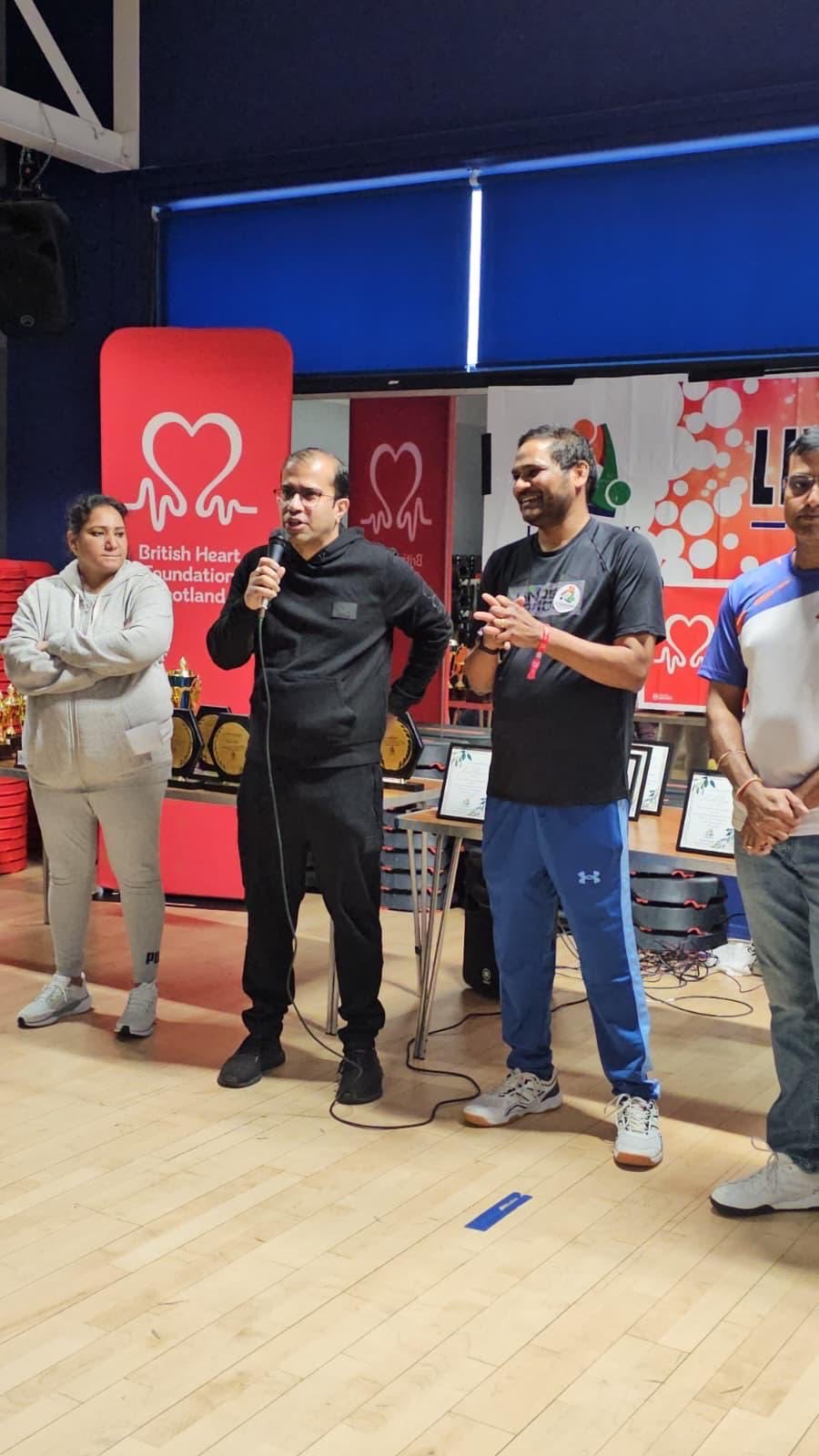 Consul General Joins LIVINDIANS Charity Badminton Tournament Season 8 in Livingston to Support British Heart Foundation Scotland.