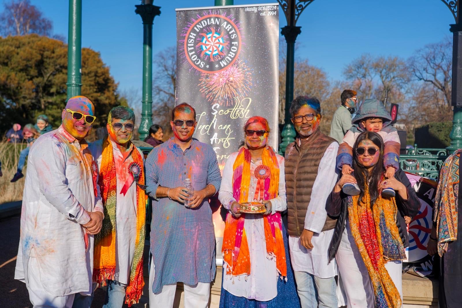 Holi celebration at Saughton Park, Edinburgh