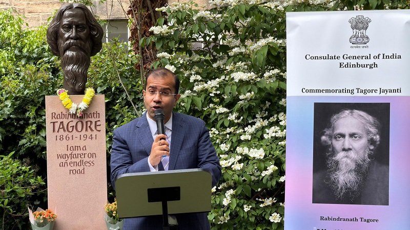 165th birth anniversary of Gurudev Rabindranath Tagore at Sandeman Garden, Royal Mile, Edinburgh.