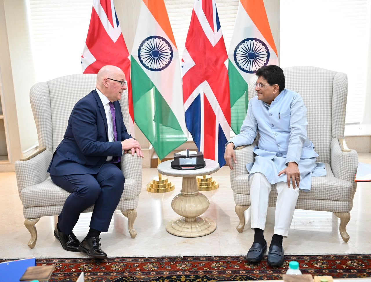 Minister of Commerce and Industry of India Shri. Piyush Goyal met Scotland’s First Minister Rt Hon John Swinney in New Delhi.