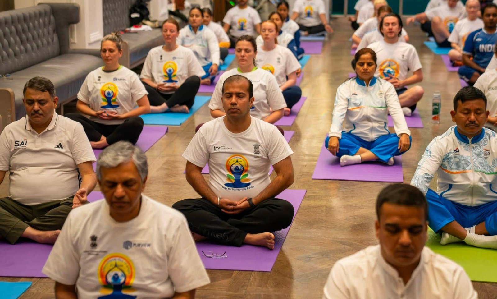 Special Yoga session for Indian and Scottish athletes and officials on the sidelines of the Glasgow 2026 Commonwealth Games.