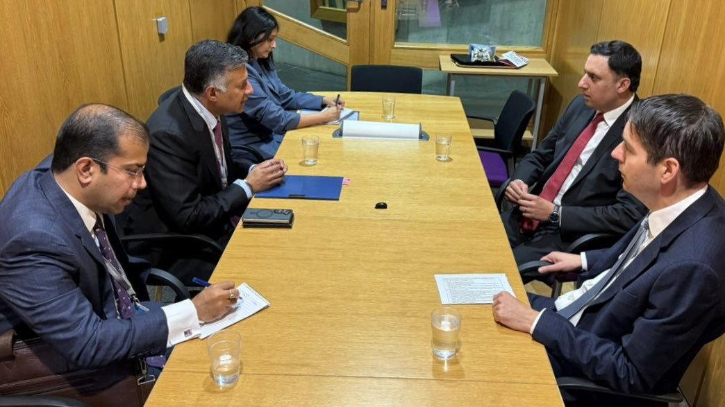 High Commissioner of India Shri. Vikram Doraiswami met Anas Sarwar, Leader of Scottish Labour Party.