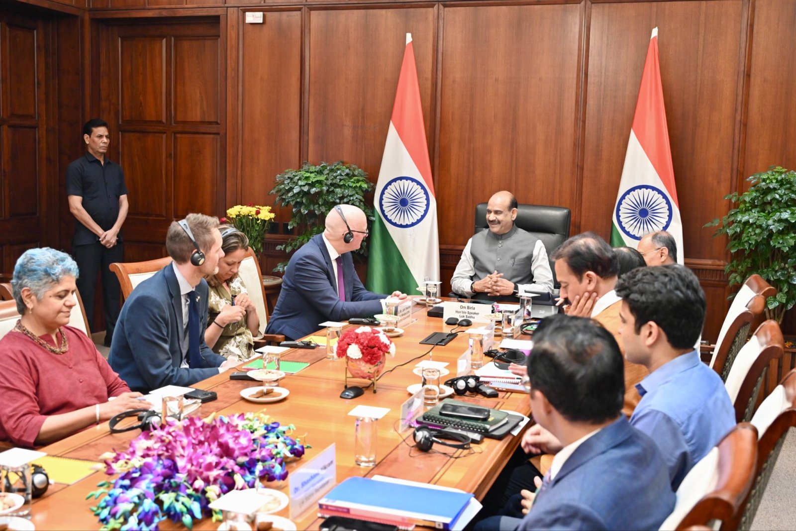 Speaker of the Lok Sabha, Shri Om Birla, met Scotland’s First Minister, Rt Hon John Swinney , at Parliament House.