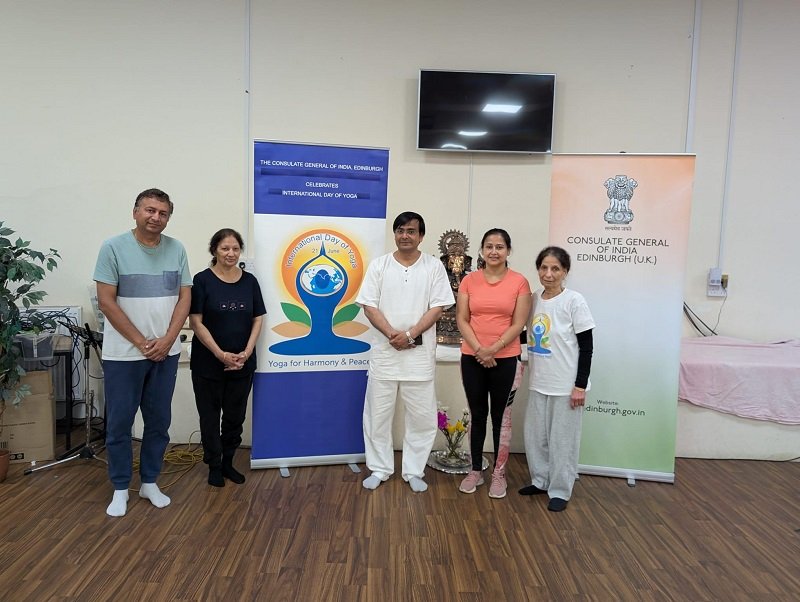Vice Consul joined a vibrant yoga session at Edinburgh Hindu Mandir And Cultural Centre