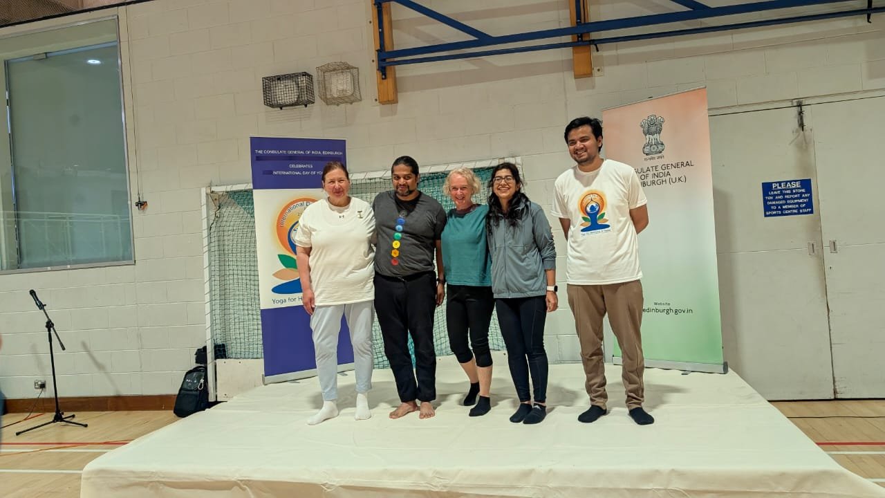 International Day of Yoga celebration at Aberdeen, 21 June 2025.