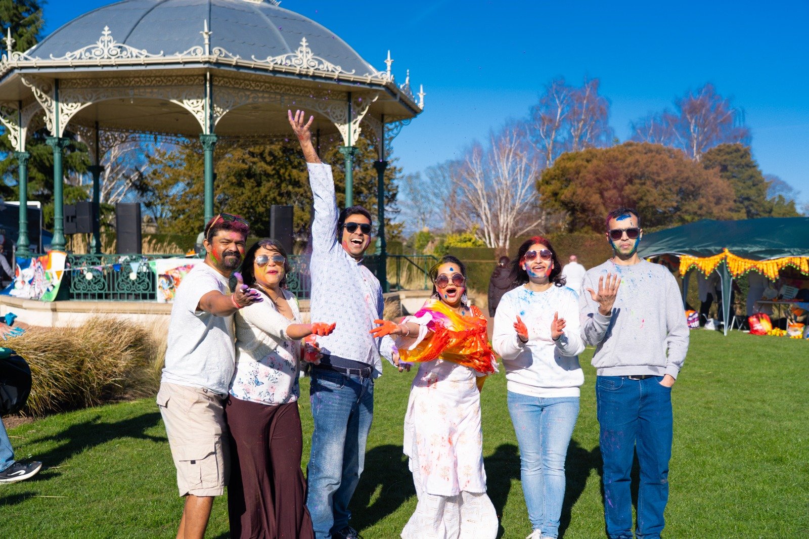 Holi celebration at Saughton Park, Edinburgh