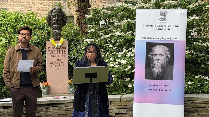 165th birth anniversary of Gurudev Rabindranath Tagore at Sandeman Garden, Royal Mile, Edinburgh.