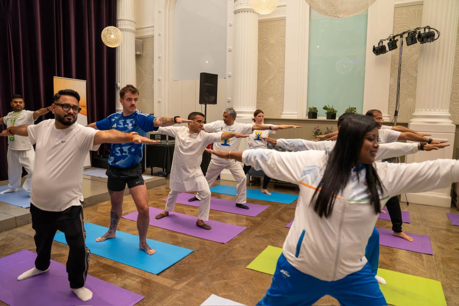 Special Yoga session for Indian and Scottish athletes and officials on the sidelines of the Glasgow 2026 Commonwealth Games.