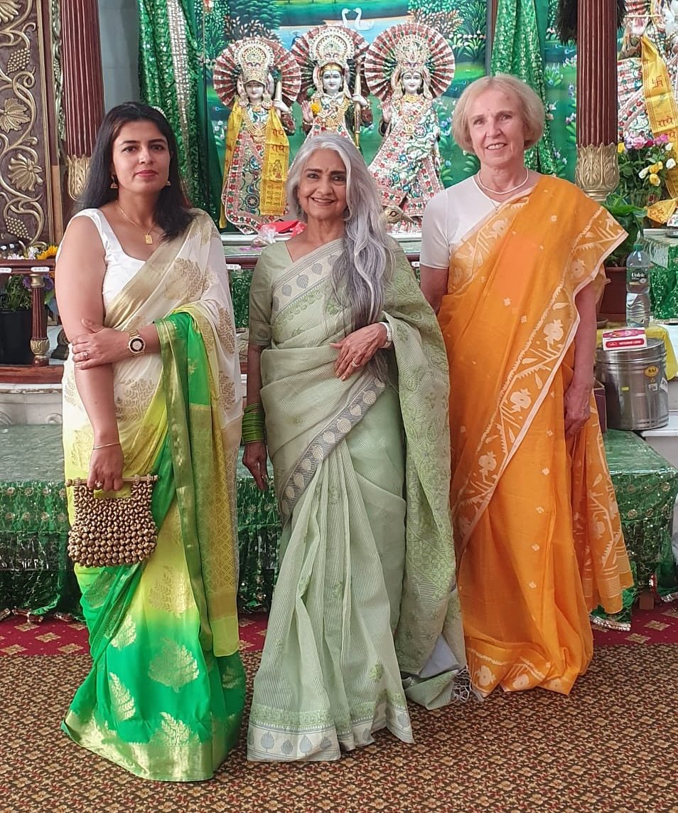 Spouse of Consul General Ms. Pavas Malik attended the Saree Celebration 2025 at Hindu Mandir Glasgow