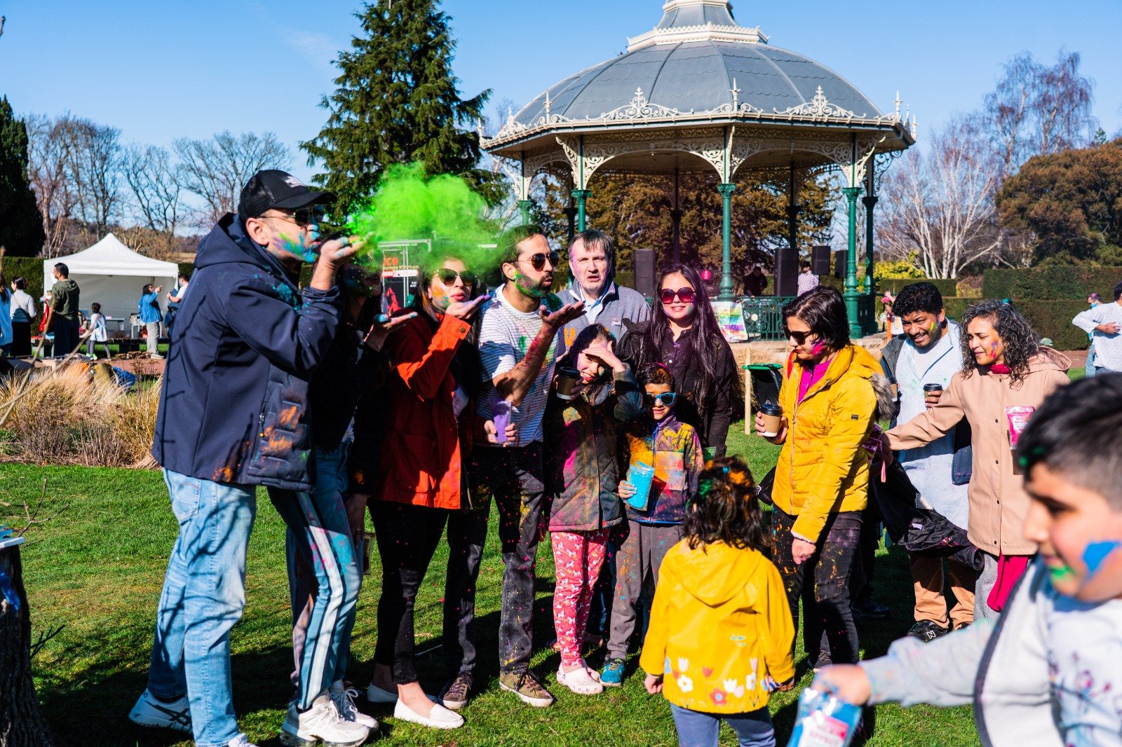 Holi celebration at Saughton Park, Edinburgh
