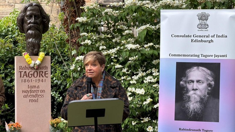 165th birth anniversary of Gurudev Rabindranath Tagore at Sandeman Garden, Royal Mile, Edinburgh.