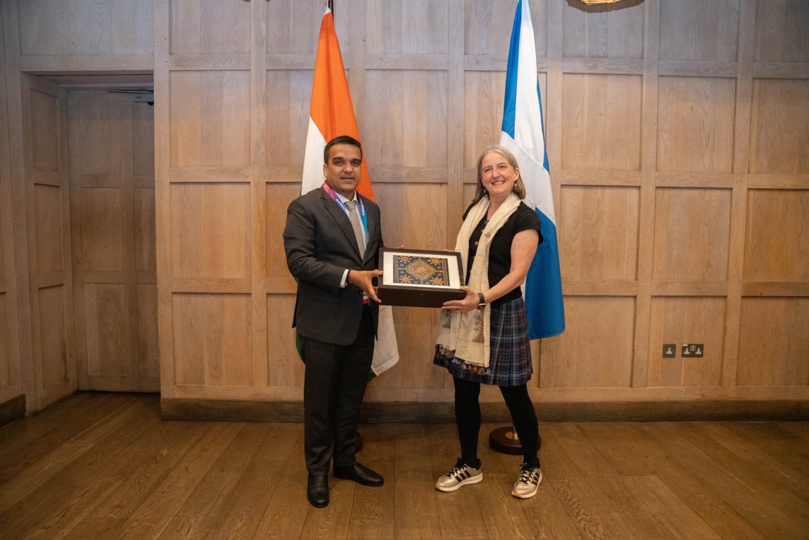 Hon’ble Deputy Chief Minister of Gujarat, Shri. Harsh Sanghavi, met Ms. Maree Todd MSP, Minister for Sport, Scottish Government.
