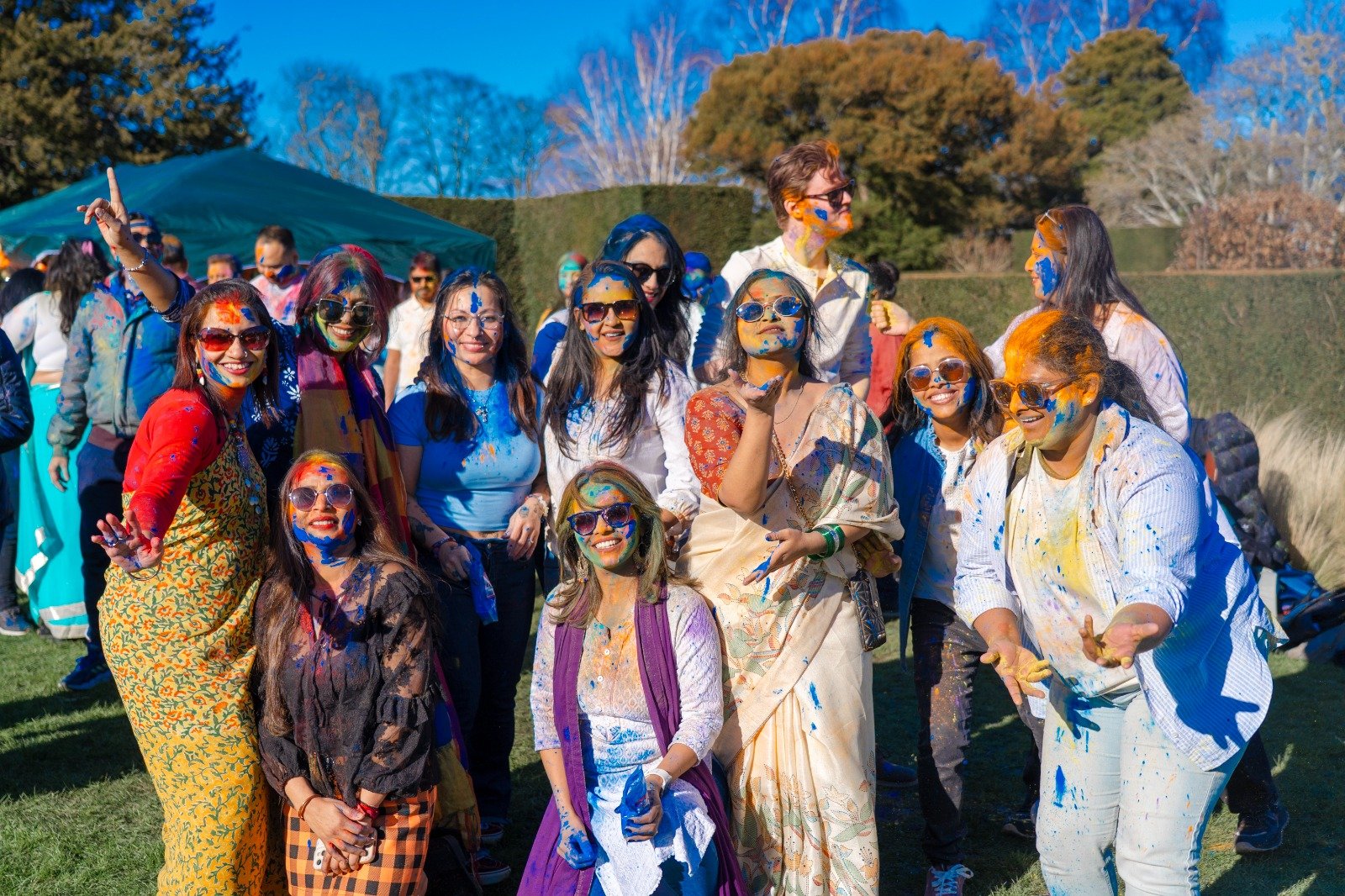 Holi celebration at Saughton Park, Edinburgh
