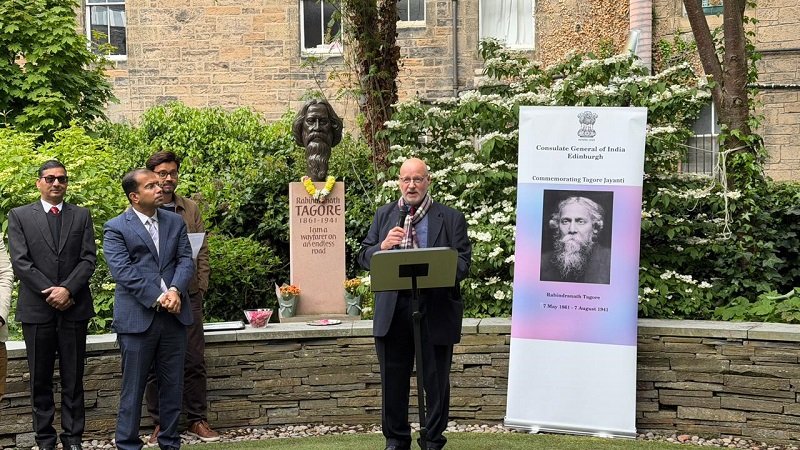 165th birth anniversary of Gurudev Rabindranath Tagore at Sandeman Garden, Royal Mile, Edinburgh.