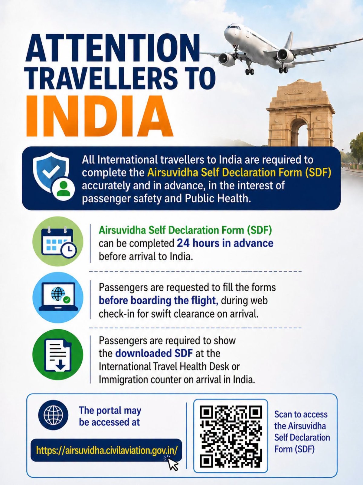 Airsuvidha Self Declaration Form (SDF)