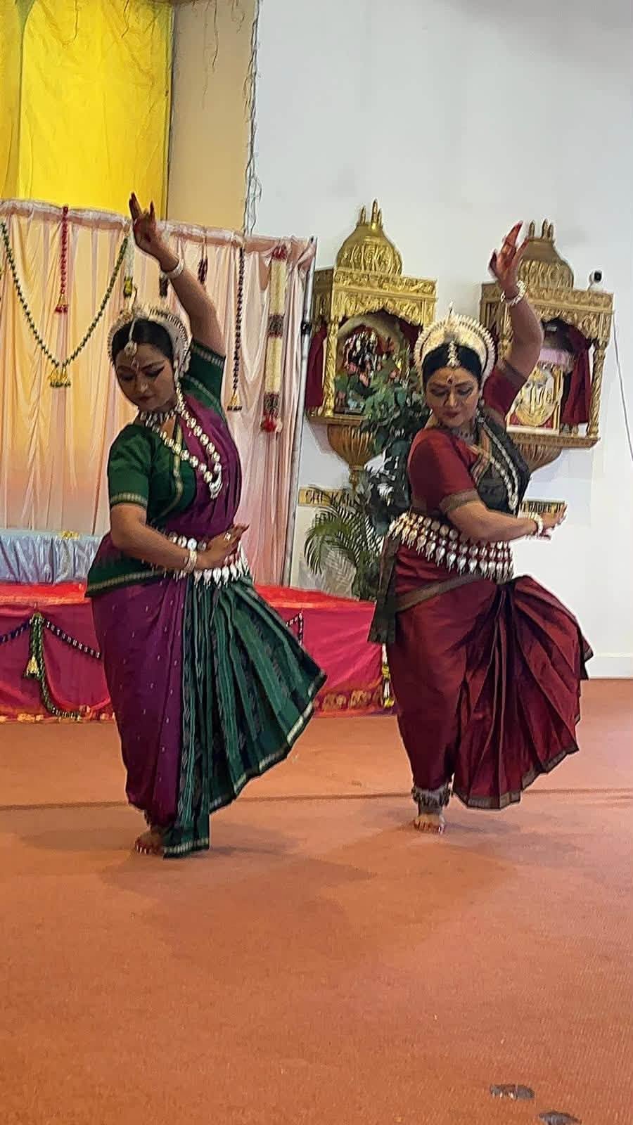 Odissi classical dance performance by Guru Vidushi Kavita Dwibedi and her disciple Shilpi Dhara at the Edinburgh Hindu Mandir & Cultural Centre