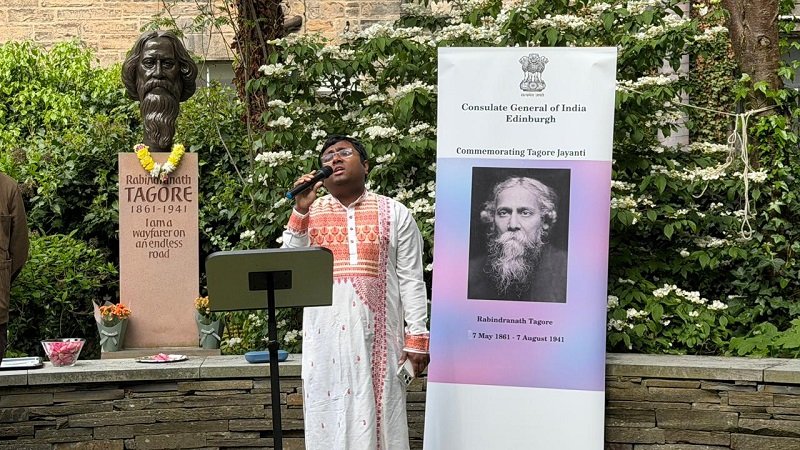 165th birth anniversary of Gurudev Rabindranath Tagore at Sandeman Garden, Royal Mile, Edinburgh.