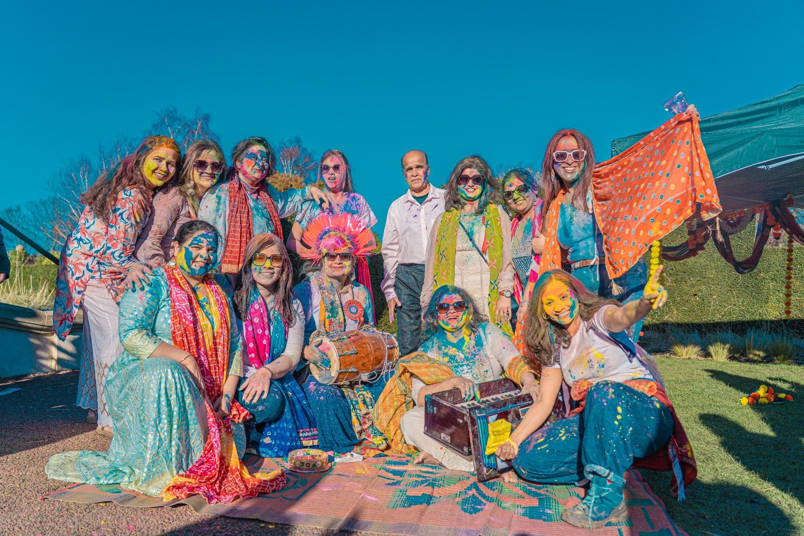 Holi celebration at Saughton Park, Edinburgh