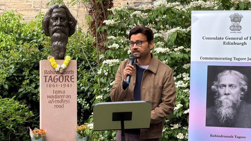 165th birth anniversary of Gurudev Rabindranath Tagore at Sandeman Garden, Royal Mile, Edinburgh.
