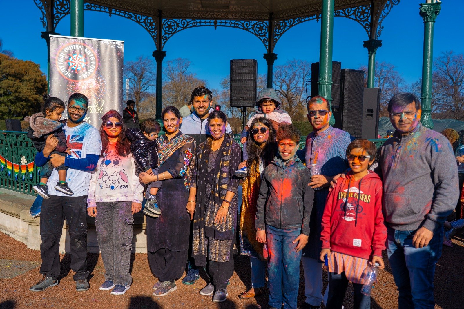 Holi celebration at Saughton Park, Edinburgh