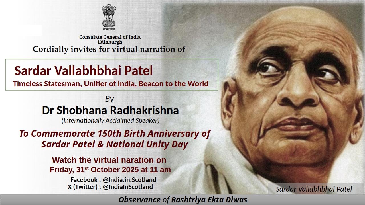 Virtual narration of Sardar Vallabhbhai Patel - Timeless Statesman, Unifier of India, Beacon to the World