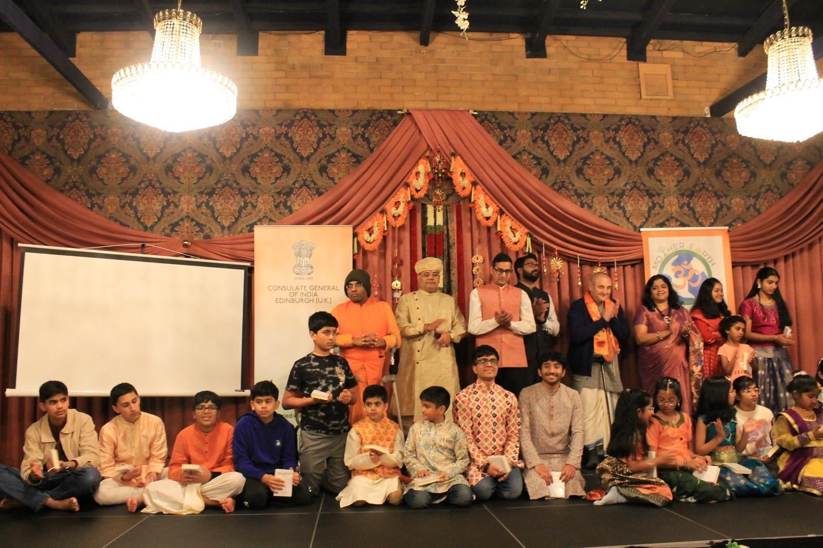 The Consulate General of India, Edinburgh, in collaboration with Mother Earth Hindu Temple and Iskcon Scotland, celebrated International Gita Mahotsav 2025