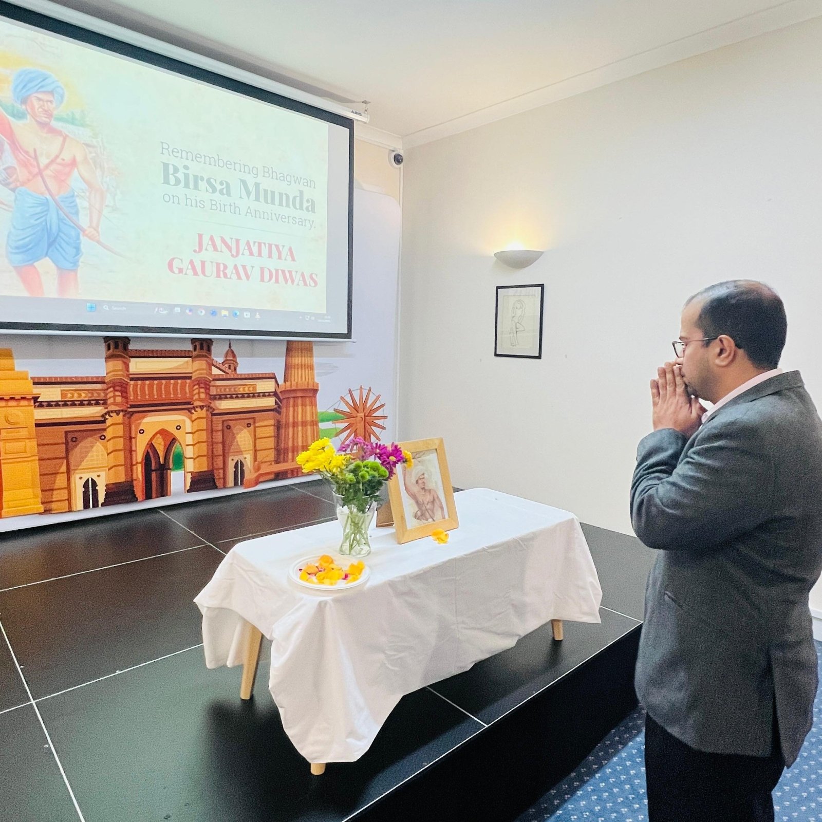 The Consulate General of India, Edinburgh, commemorated the 150th birth anniversary of Bhagwan Birsa Munda