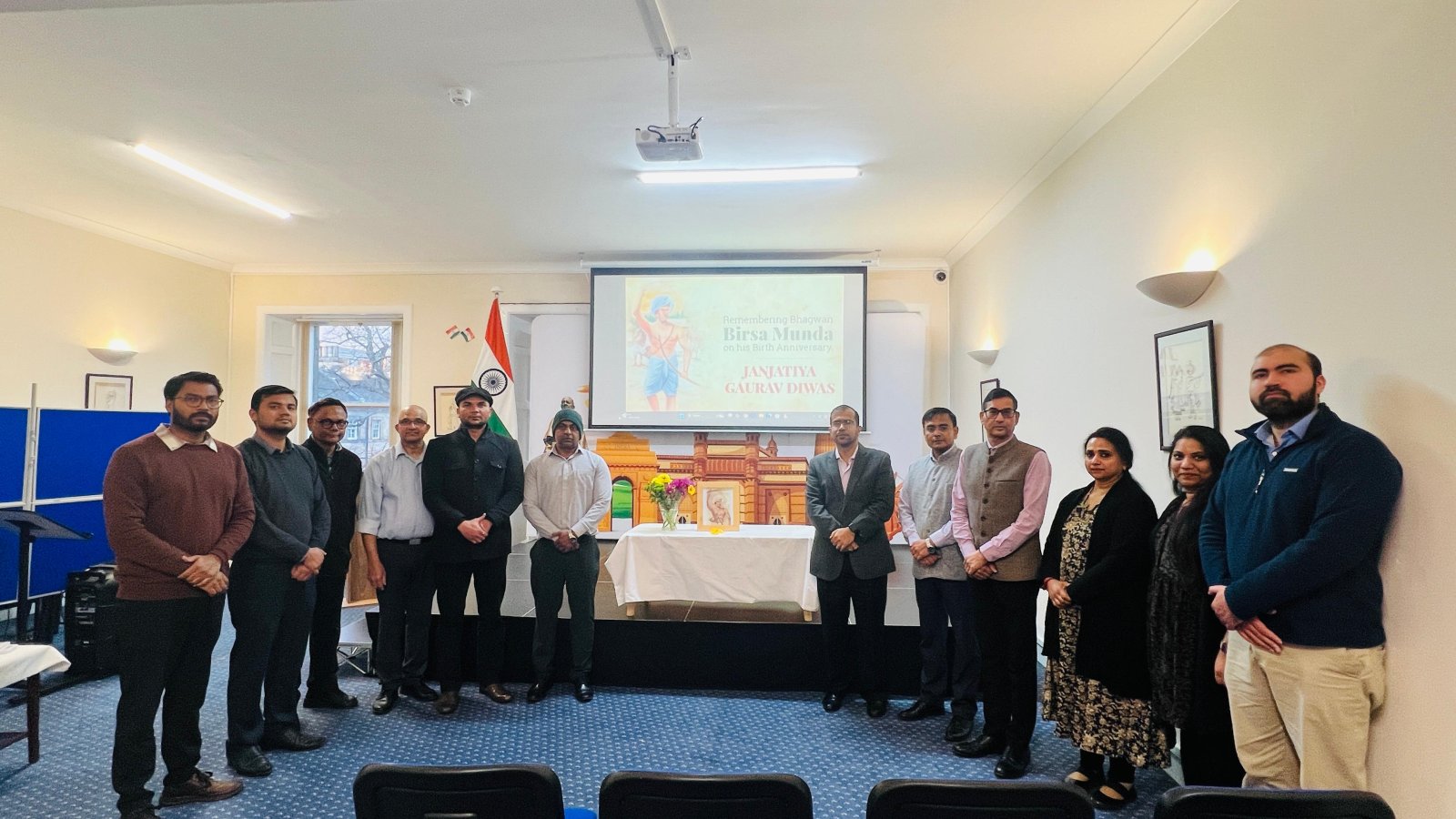 The Consulate General of India, Edinburgh, commemorated the 150th birth anniversary of Bhagwan Birsa Munda