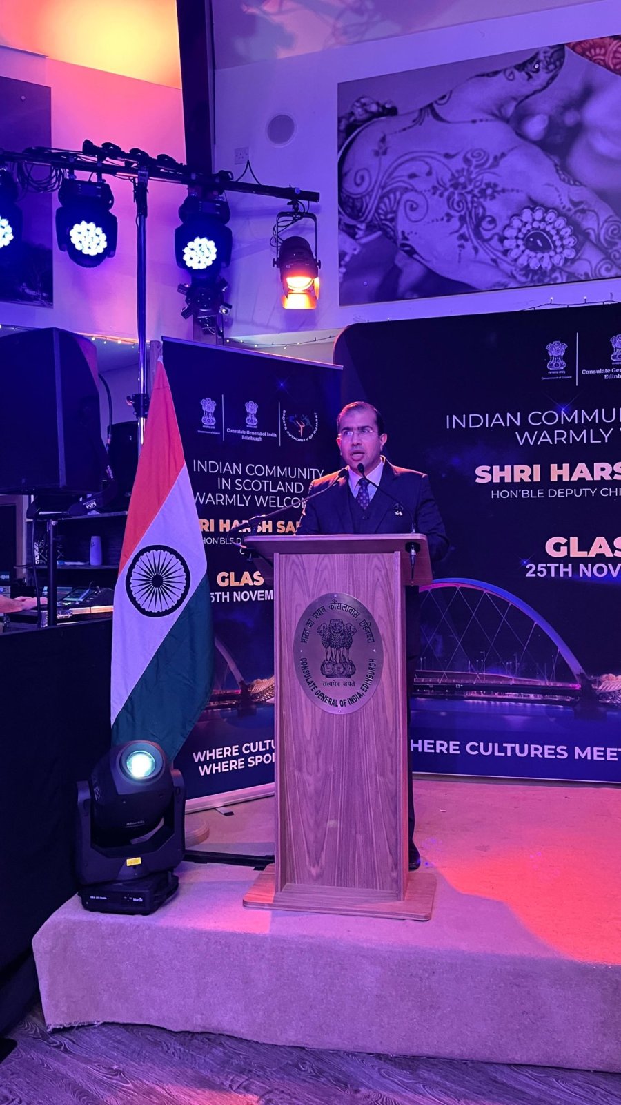 Hon’ble Deputy Chief Minister of Gujarat, Mr Harsh Sanghavi, visit to Scotland.