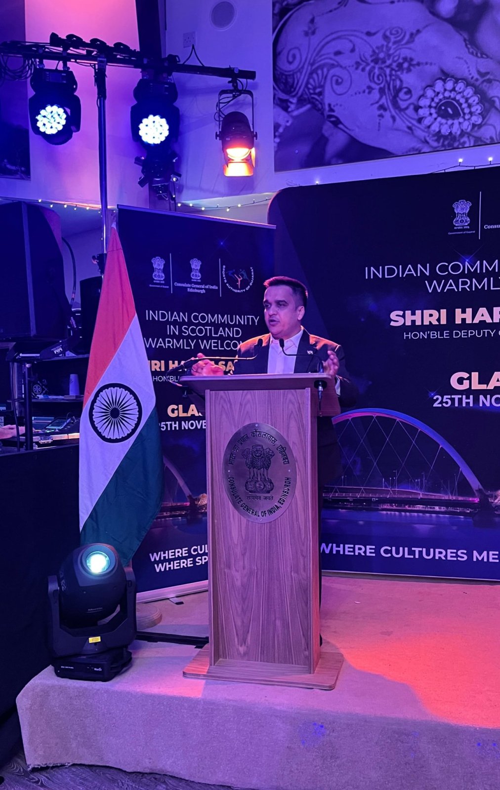 Hon’ble Deputy Chief Minister of Gujarat, Mr Harsh Sanghavi, visit to Scotland.