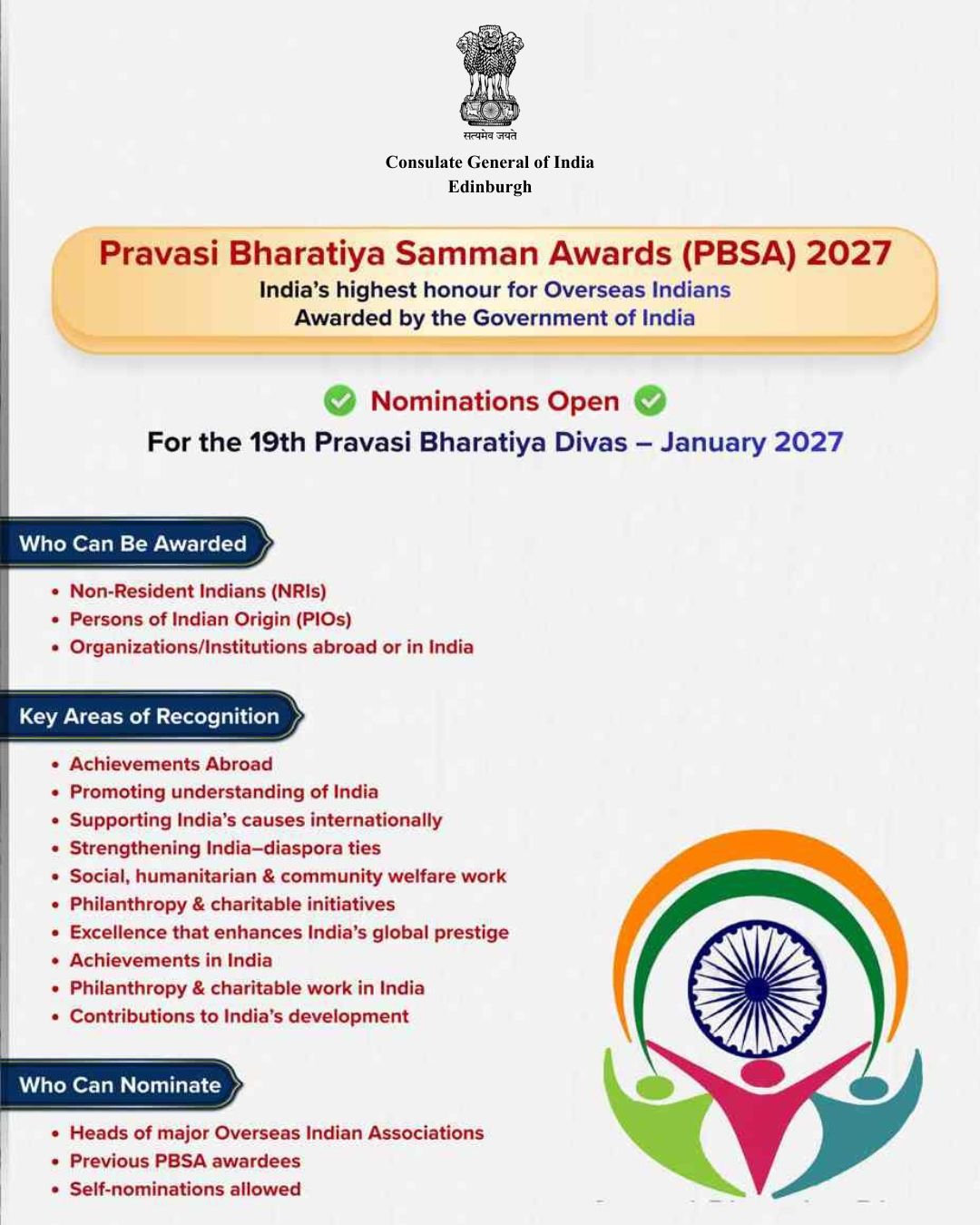 Pravasi Bharatiya Samman Awards (PBSA) 2027